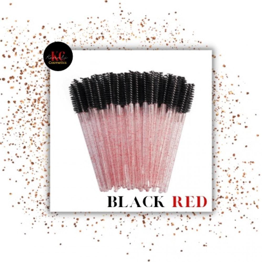 Disposable Glitter Wands/Spoolies Black Red